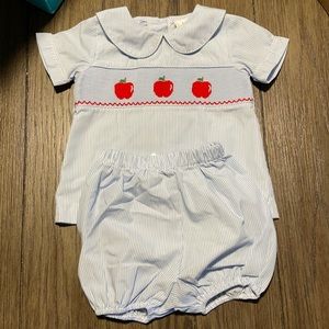 Smocked school outfit